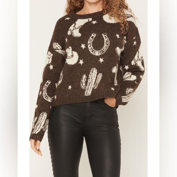 Idyllwind Saddleridge Western Conversation Print Sweater - Picture 3 of 9